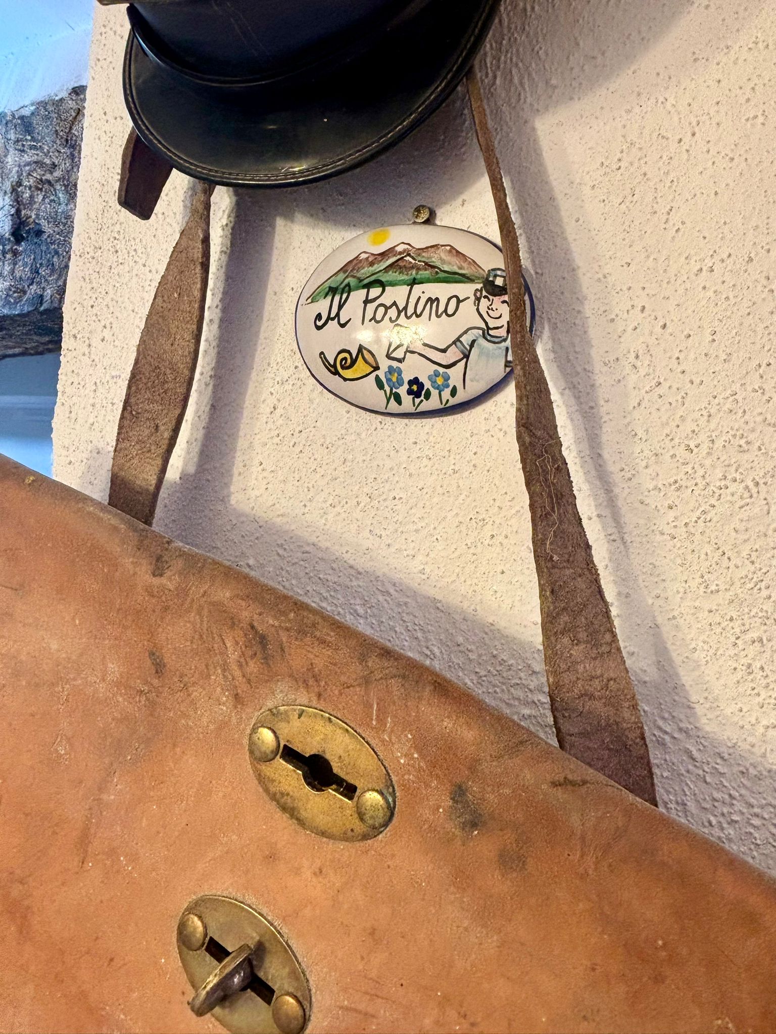 Borsa del postino vintage 'Il Postino' con cappello